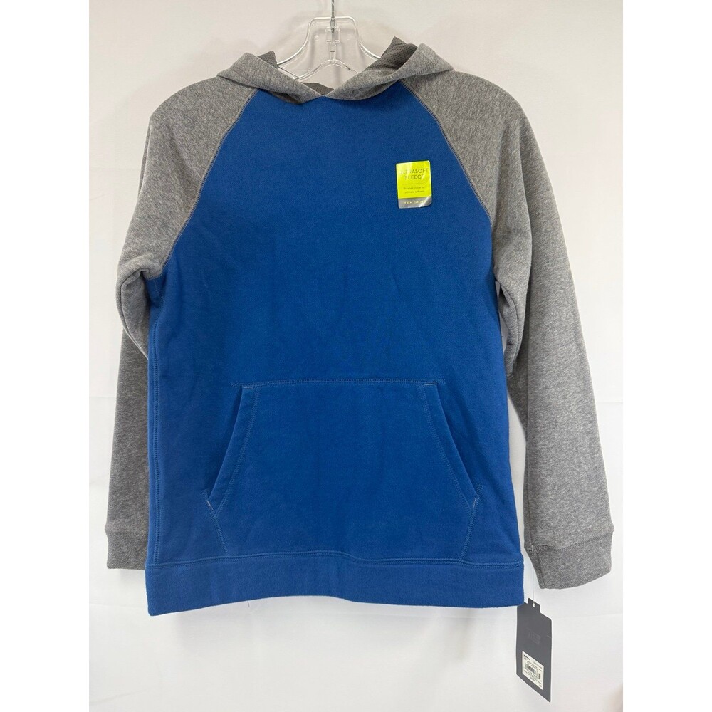 Blue and Gray Tek Gear Hoodie with Front Pocket NWT Size Large (14/16) Youth Boy